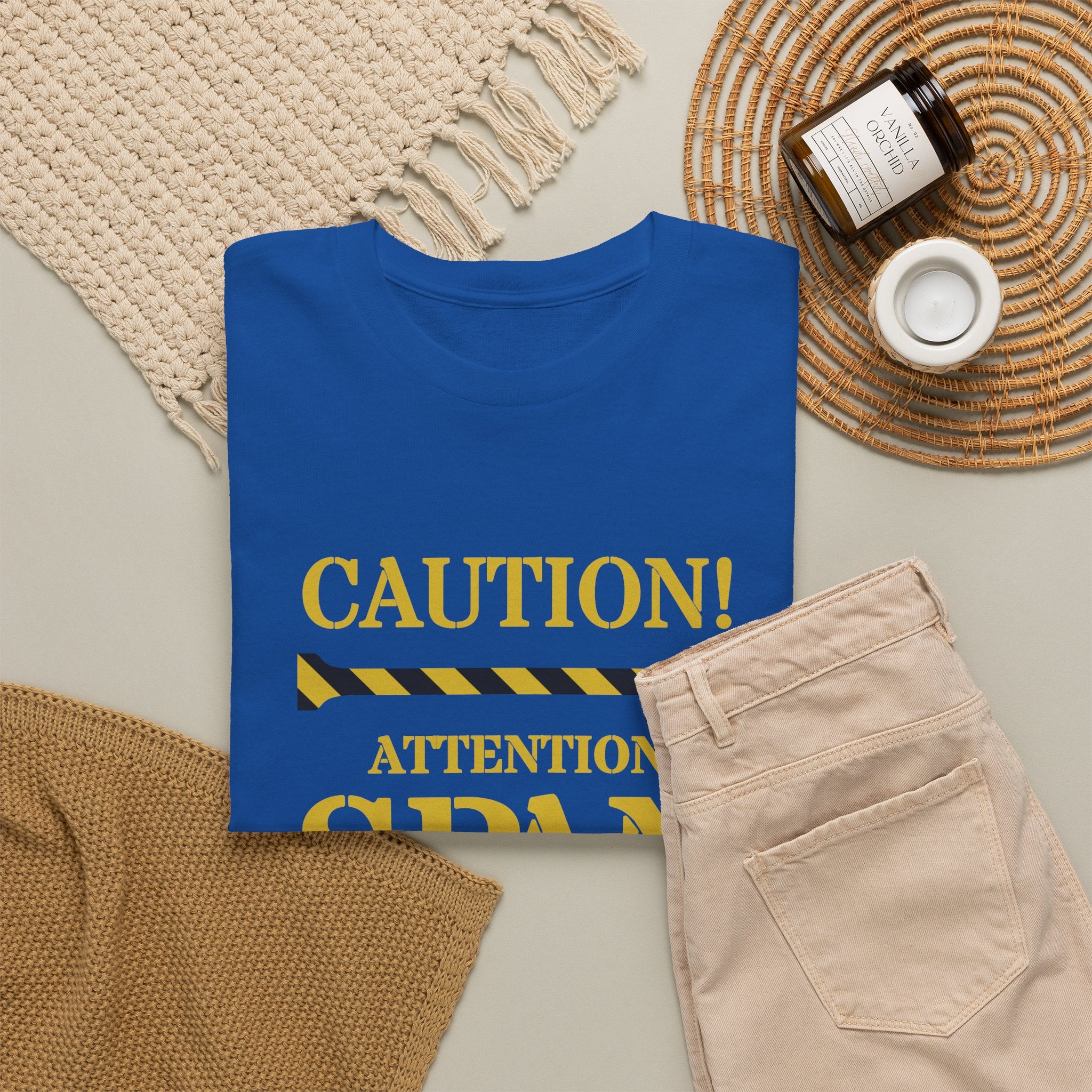 Caution! Attention Span Lacking T-Shirt — Funny Sarcastic Graphic Tee