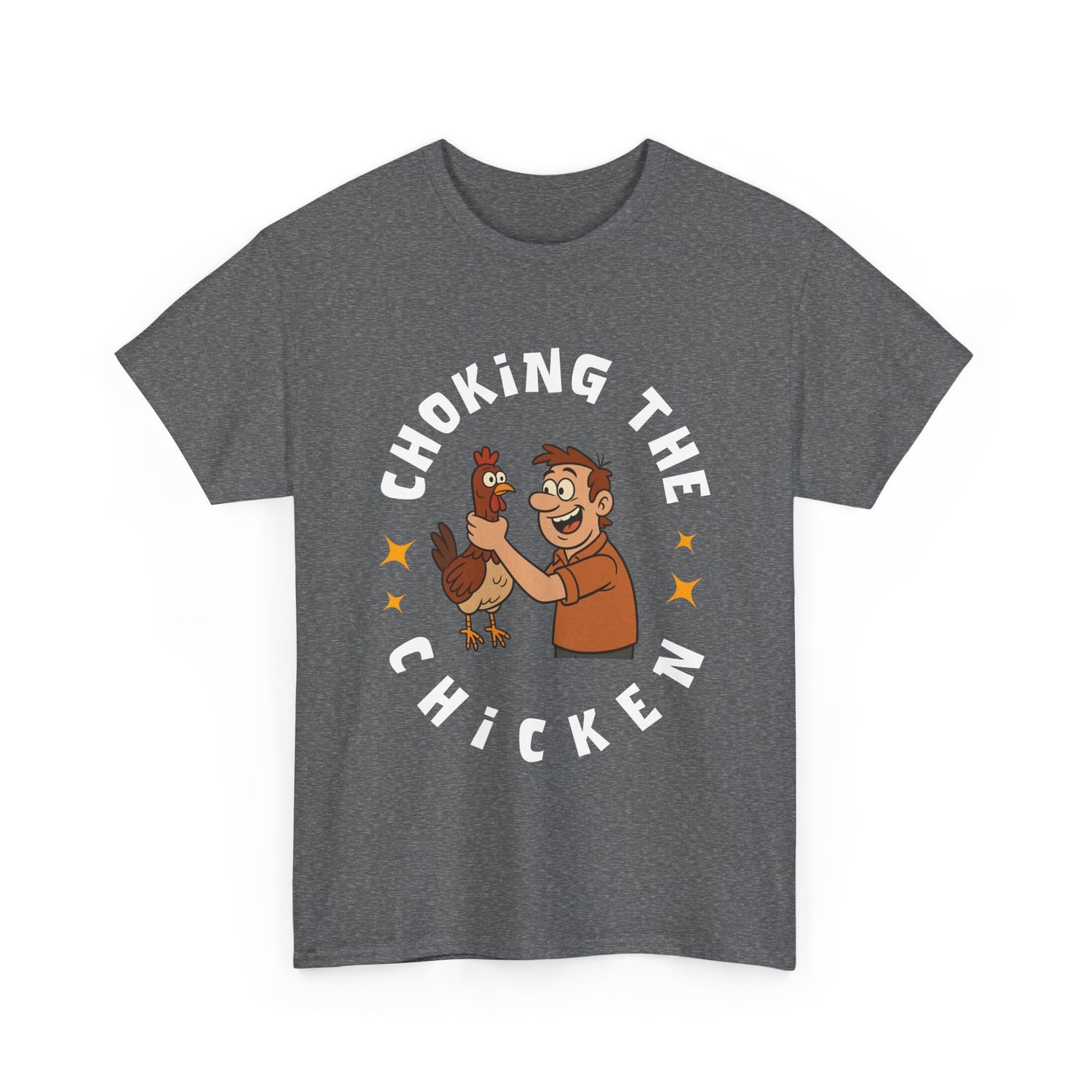 Choking the Chicken T-Shirt — Funny Retro Chicken Holding Graphic Tee