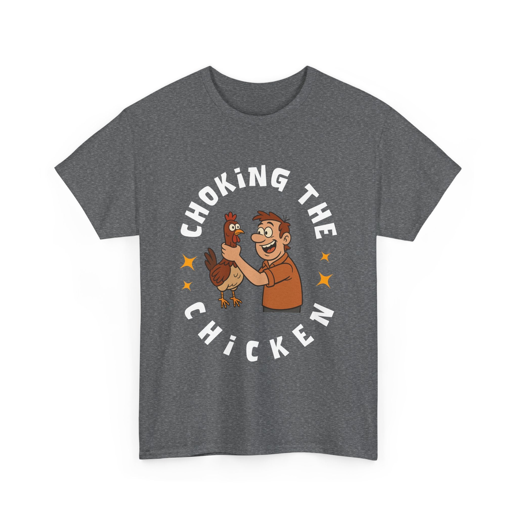 Choking the Chicken T-Shirt — Funny Retro Chicken Holding Graphic Tee