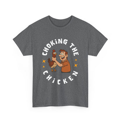 Choking the Chicken T-Shirt — Funny Retro Chicken Holding Graphic Tee