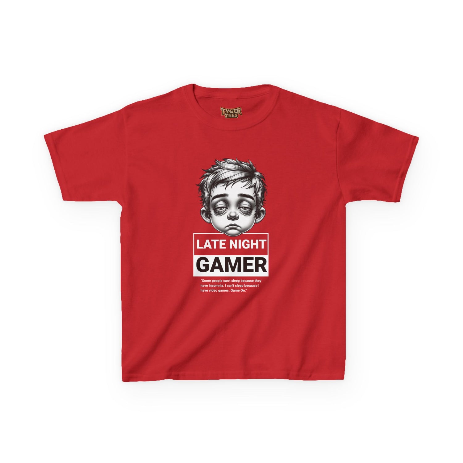 Late Night Gamer – Funny Kids Gaming T-Shirt