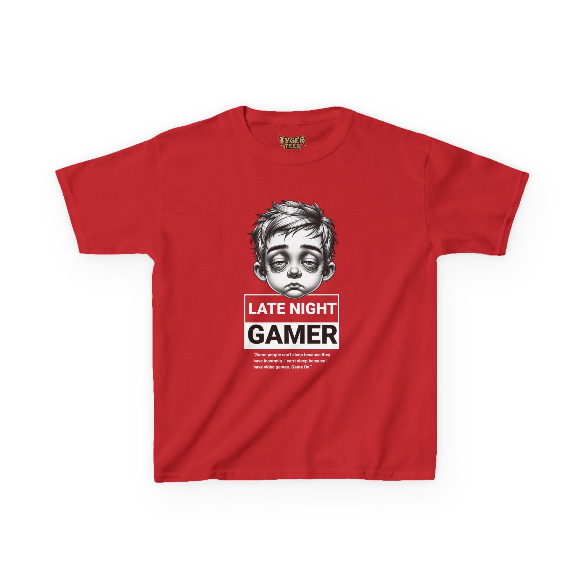 Late Night Gamer – Funny Kids Gaming T-Shirt