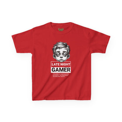 Late Night Gamer – Funny Kids Gaming T-Shirt