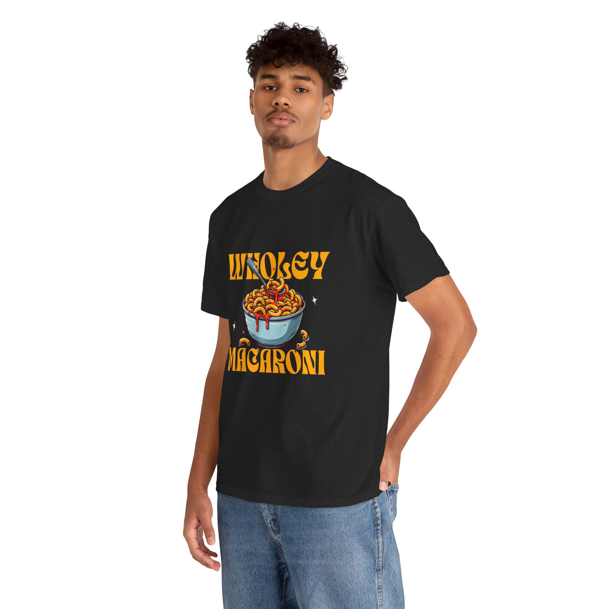 Wholey Macaroni Unisex Tee, Funny T-Shirt, Casual Graphic Shirt, Gift for Pasta Lovers, Foodie Apparel, Comfortable Everyday Wear