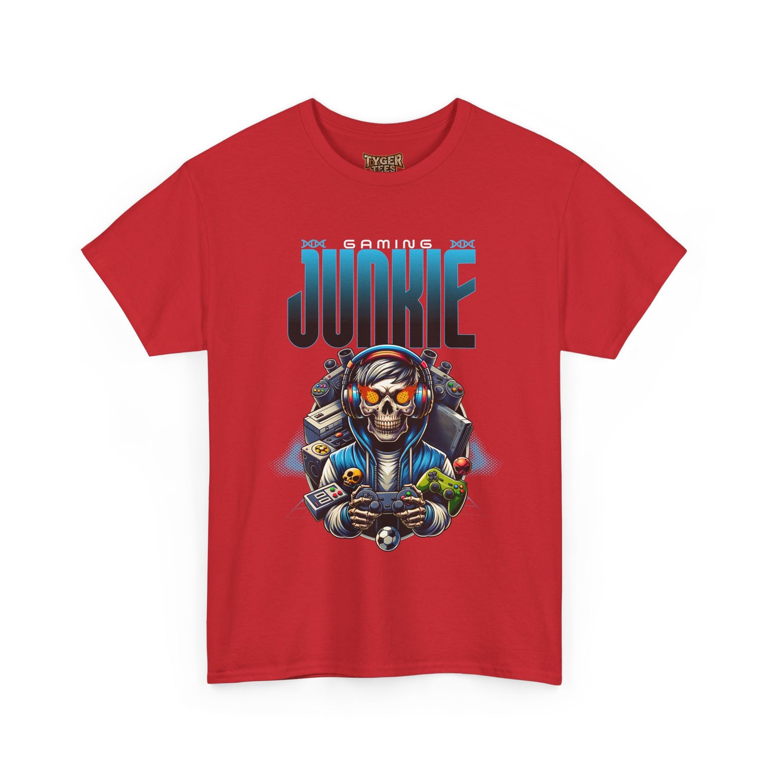 Gaming Junkie Skull Tee — Gamer Skull Controller Graphic T-Shirt