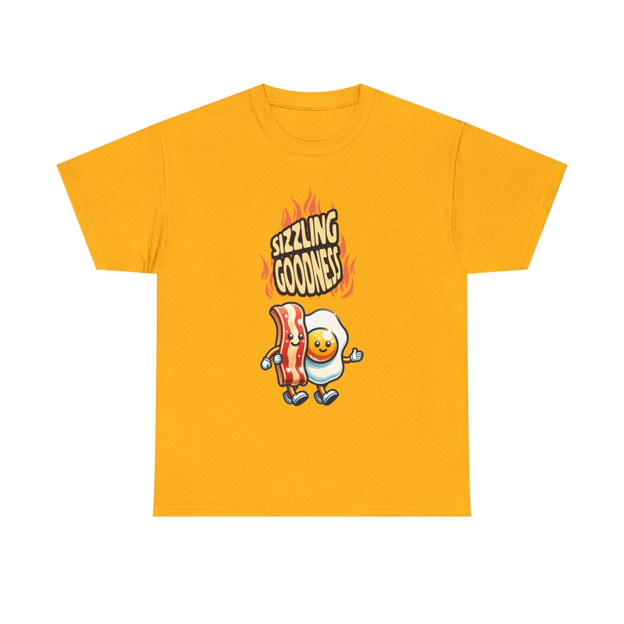 Sizzling Goodness Breakfast Tee — Funny Bacon &amp; Egg Graphic T-Shirt