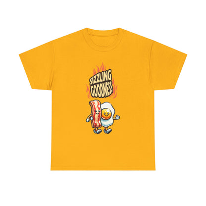 Sizzling Goodness Breakfast Tee — Funny Bacon &amp; Egg Graphic T-Shirt