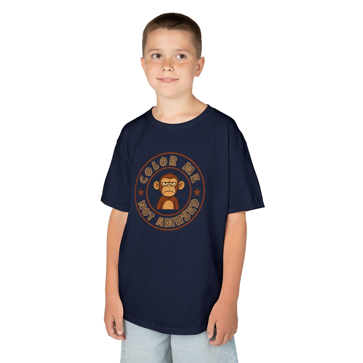 Kids Tee — Color Me Not Amused -  Monkey
