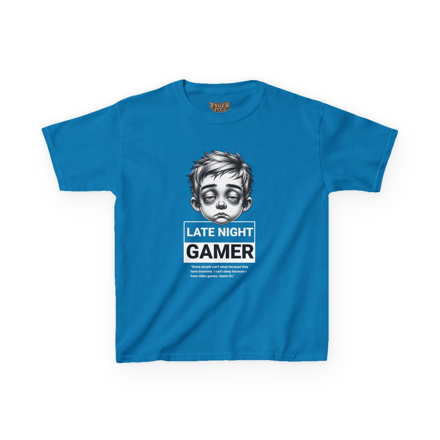 Late Night Gamer – Funny Kids Gaming T-Shirt