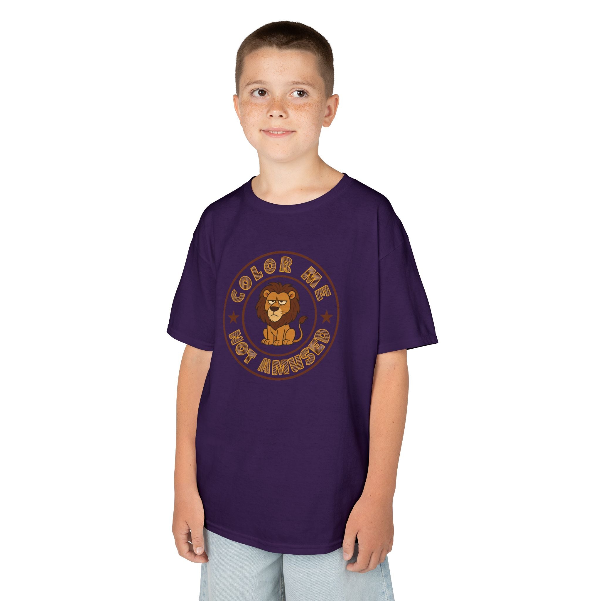 Kids Tee — Color Me Not Amused - Lion
