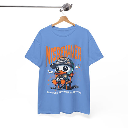 Misbehaver Duck T-Shirt — "Because Normal Is Boring" Graphic Tee