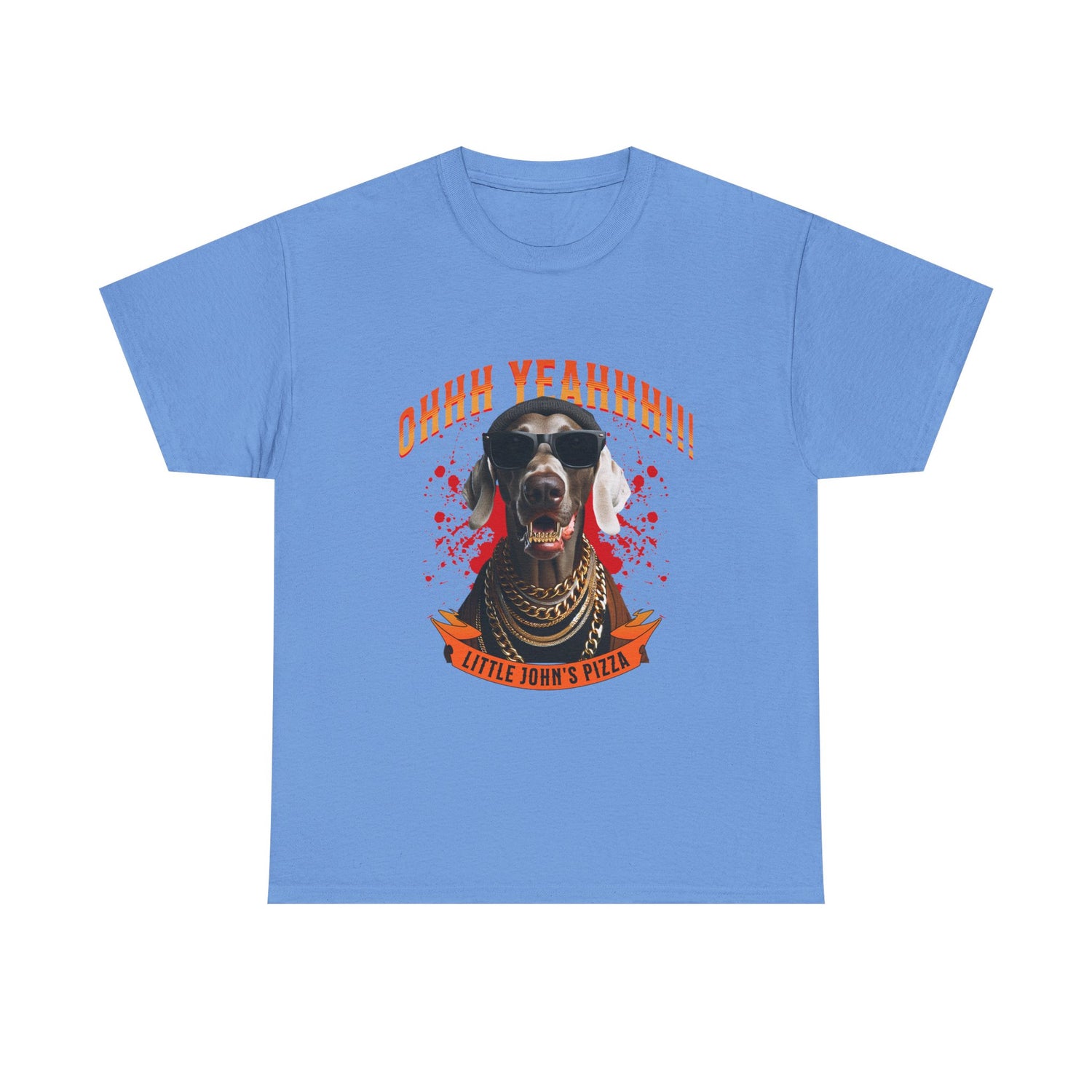 Little Johns Pizza Lover Unisex Tee, Ohhh Yeahhh Graphic Tee, Funny Dog T-Shirt, Food Lover Gift, Unisex Cotton Shirt
