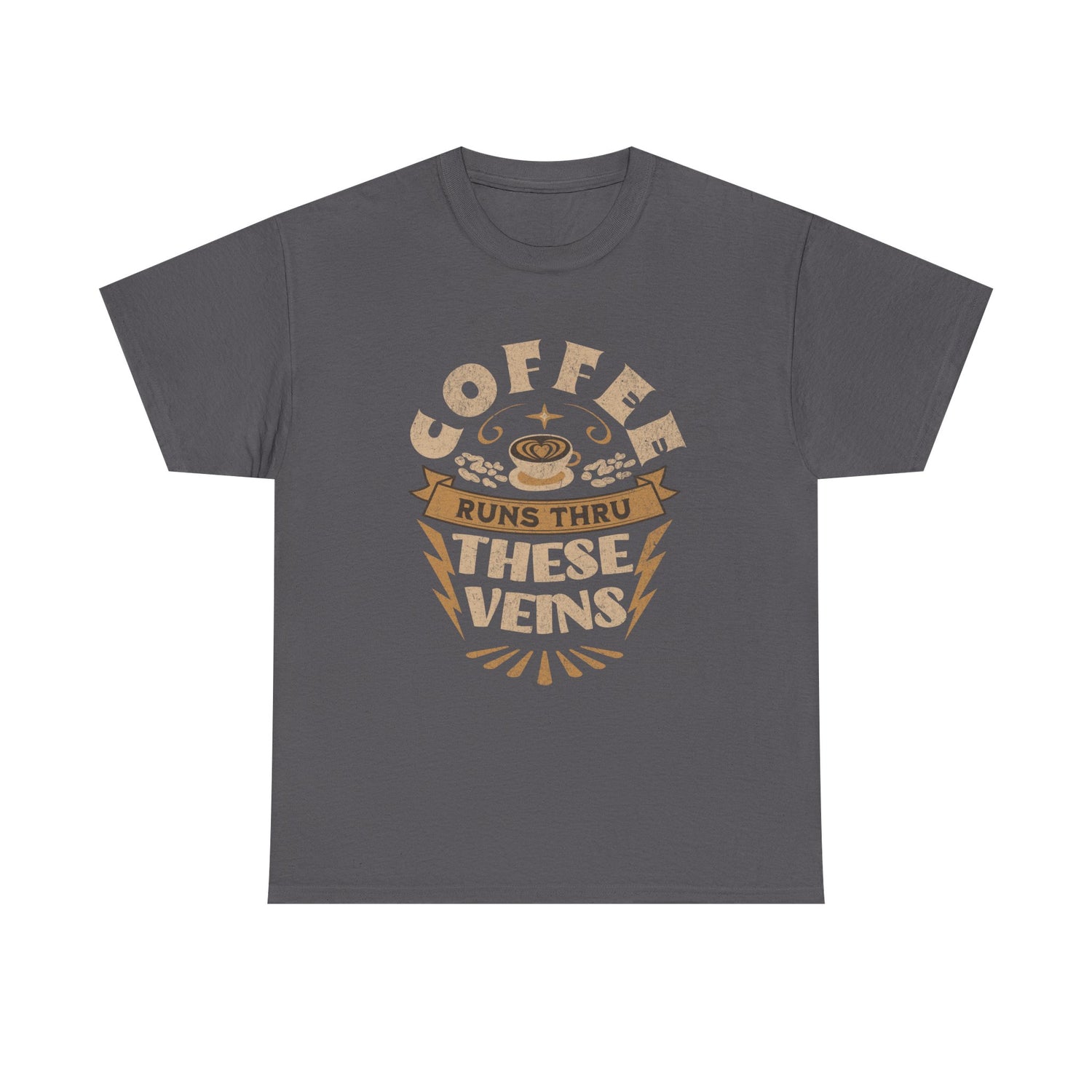 Coffee Runs Through These Veins – Funny Coffee Lover T-Shirt