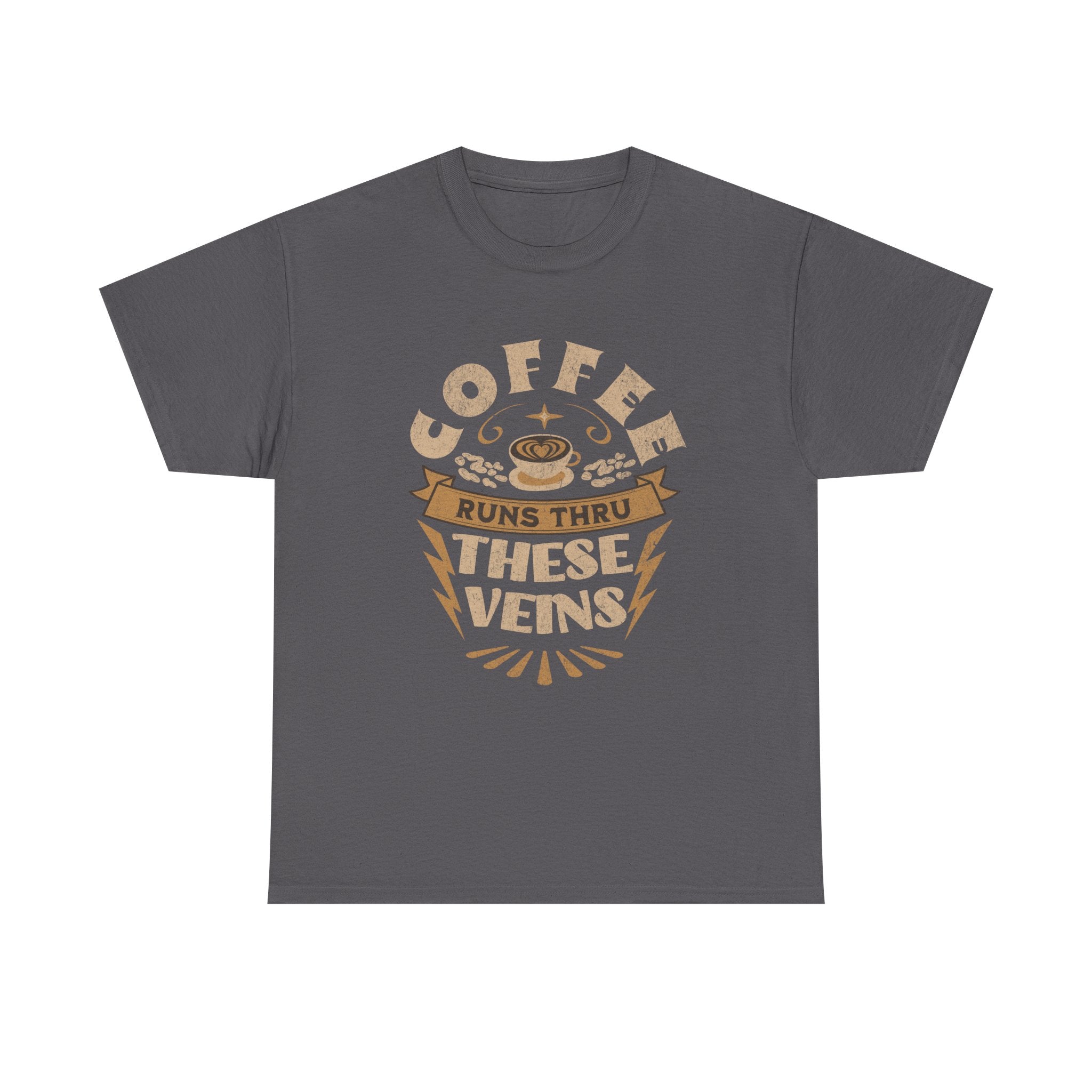 Coffee Runs Through These Veins – Funny Coffee Lover T-Shirt