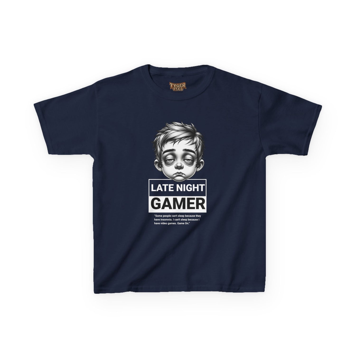 Late Night Gamer – Funny Kids Gaming T-Shirt