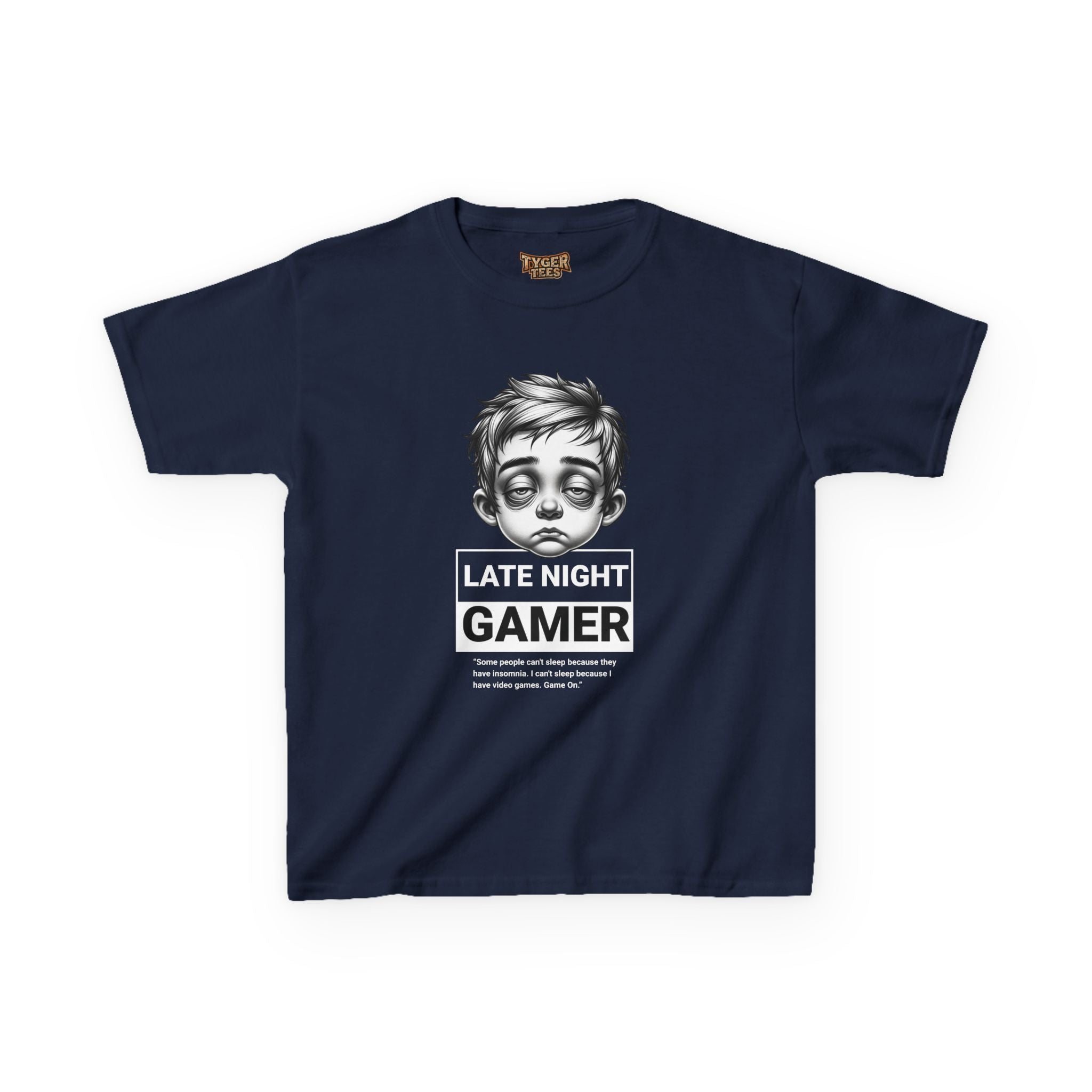 Late Night Gamer – Funny Kids Gaming T-Shirt