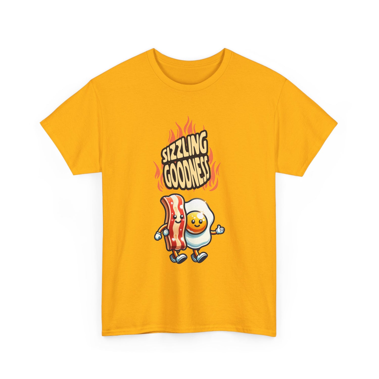 Sizzling Goodness Breakfast Tee — Funny Bacon &amp; Egg Graphic T-Shirt
