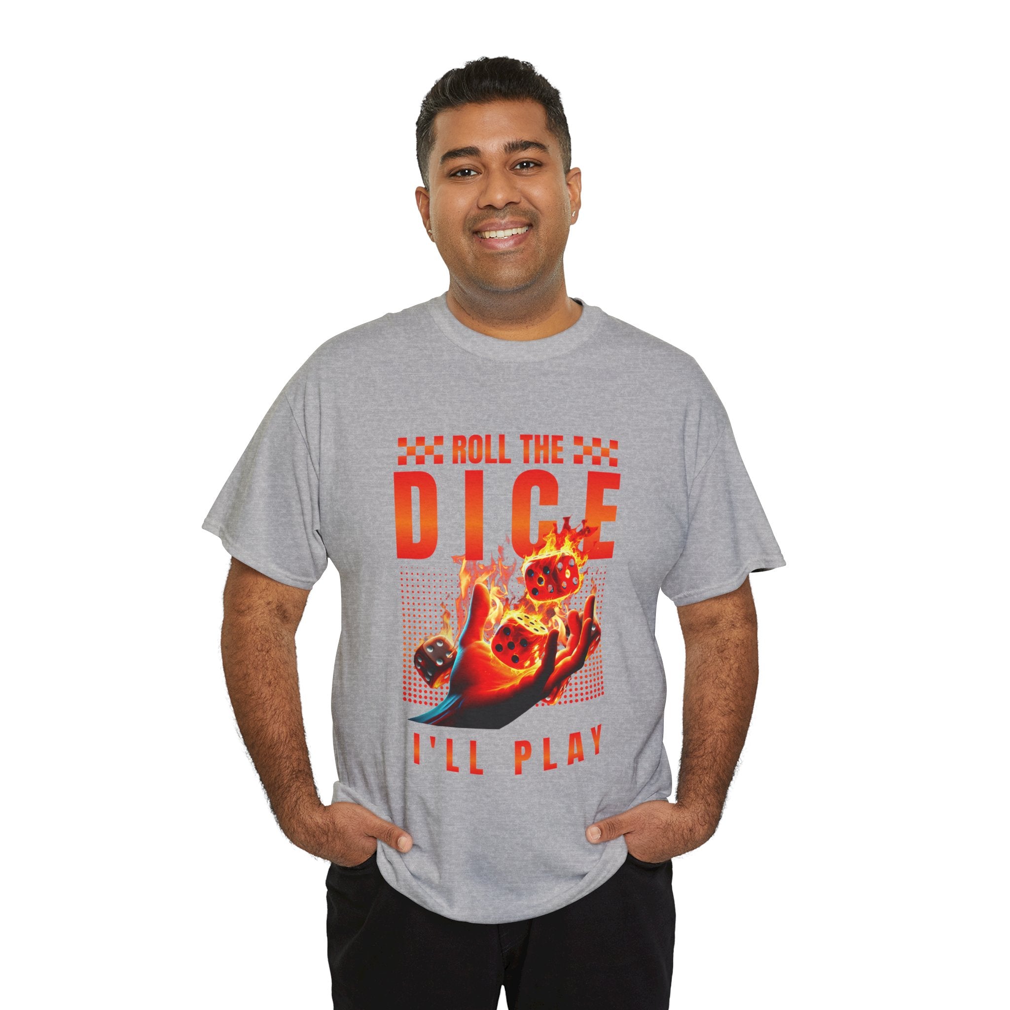 Dice T-Shirt - "Roll the Dice, I’ll Play" Gamer Tee
