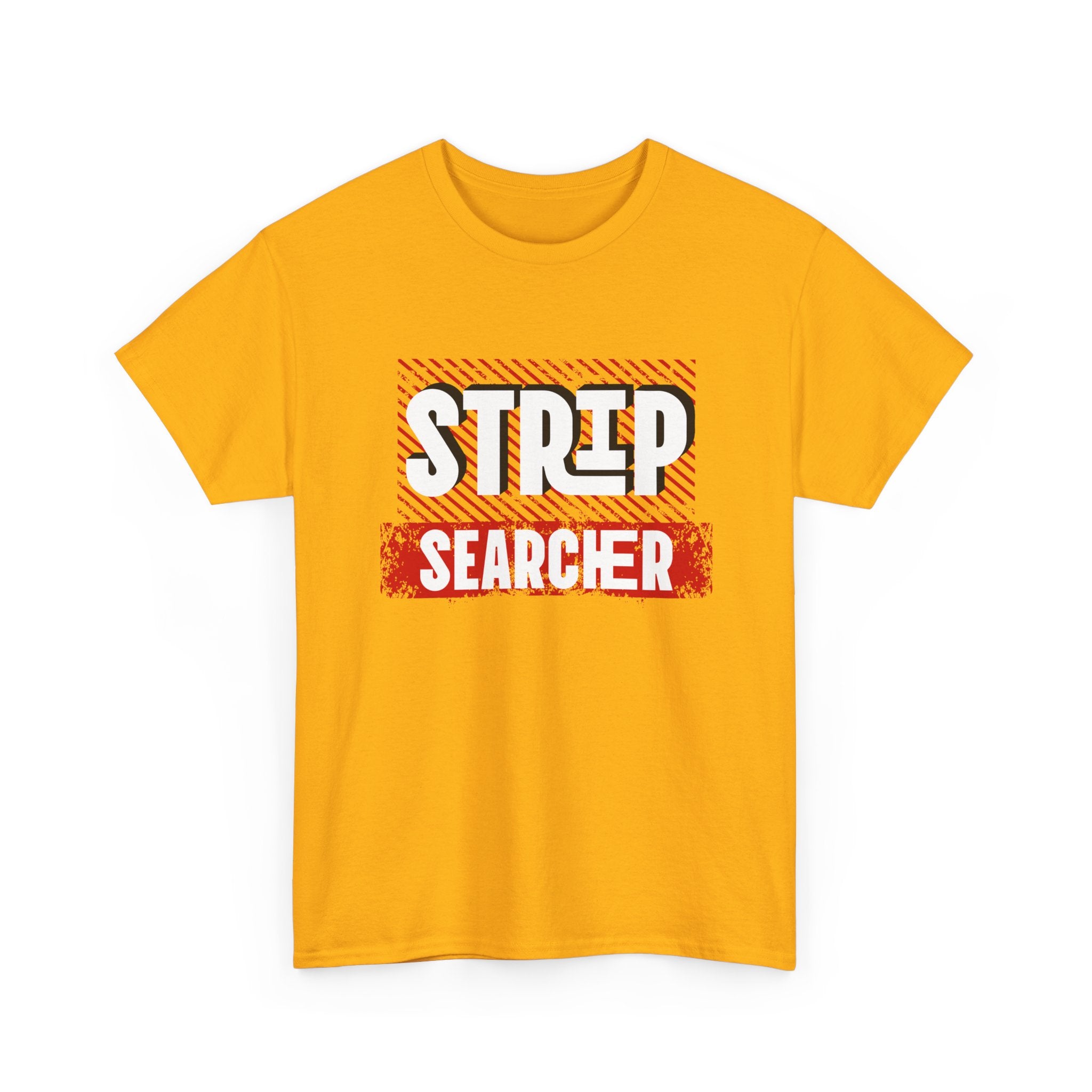 Step Searcher Graphic Tee — Vintage Red Stamped Design