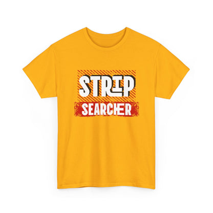 Step Searcher Graphic Tee — Vintage Red Stamped Design