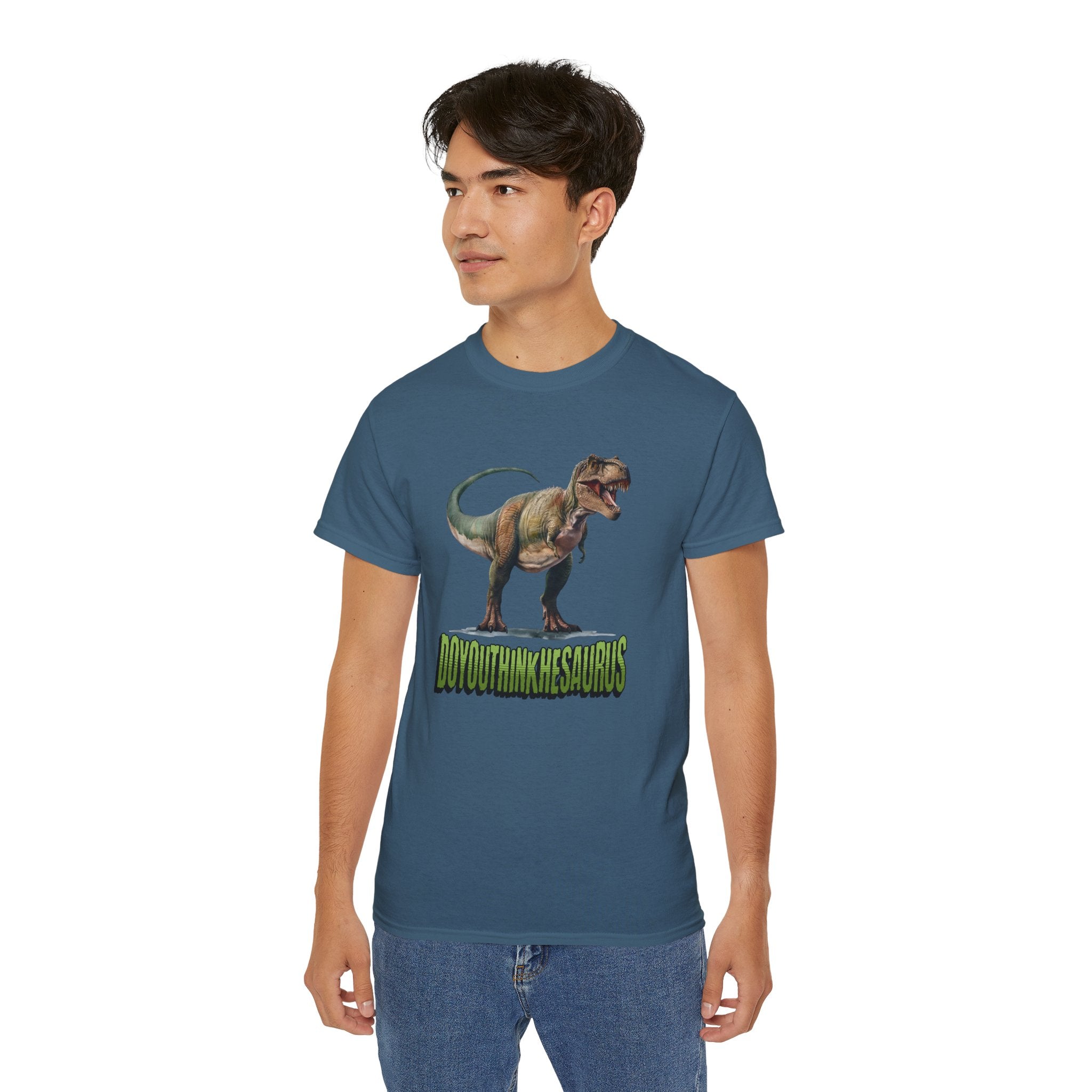 Funny DoYouThinkHeSaurus Dinosaur Cotton Tee