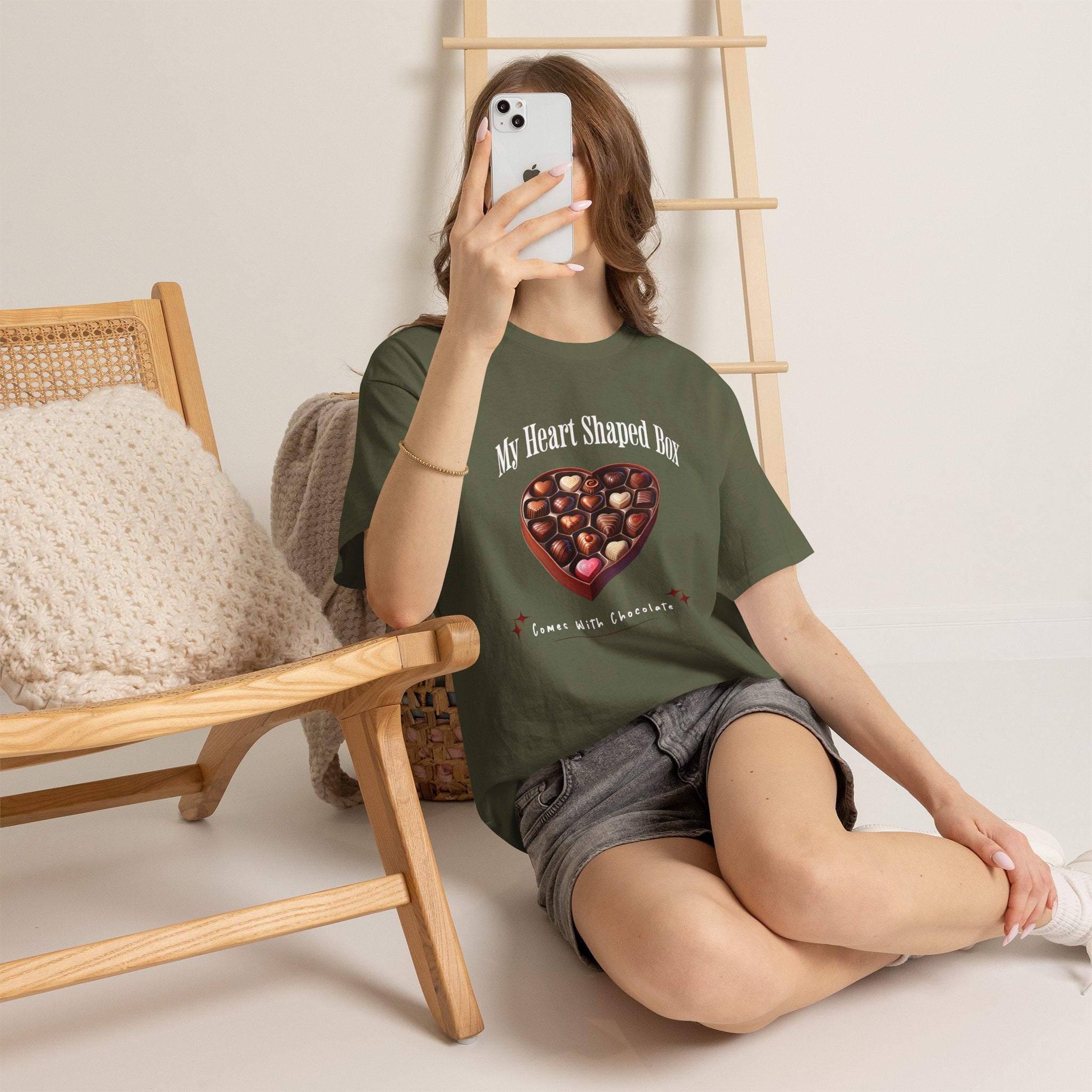 My Heart Shaped Box Comes With Chocolate T-Shirt | 90s Grunge-Inspired Valentine&