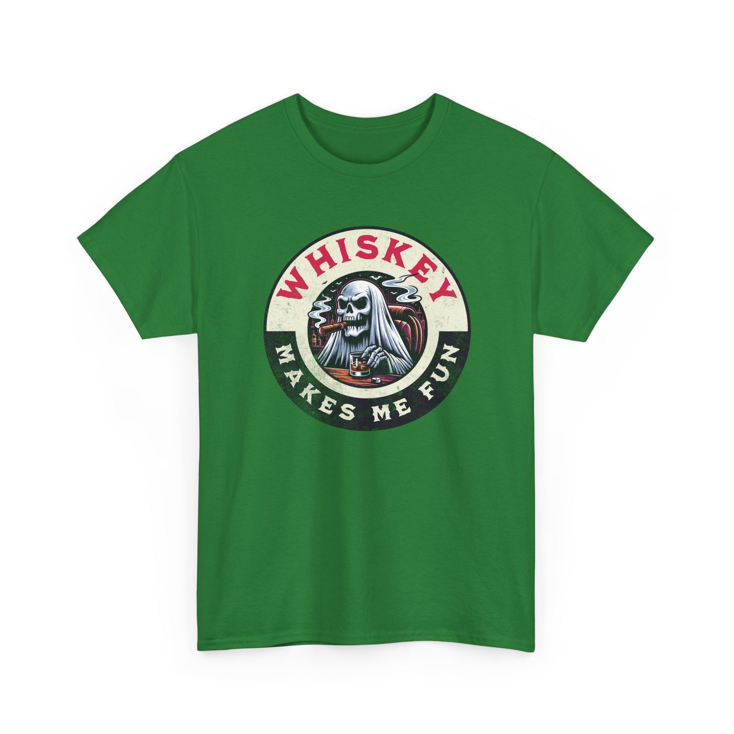 Whiskey Makes Me Fun T-Shirt — Vintage Skull Whiskey Graphic Tee