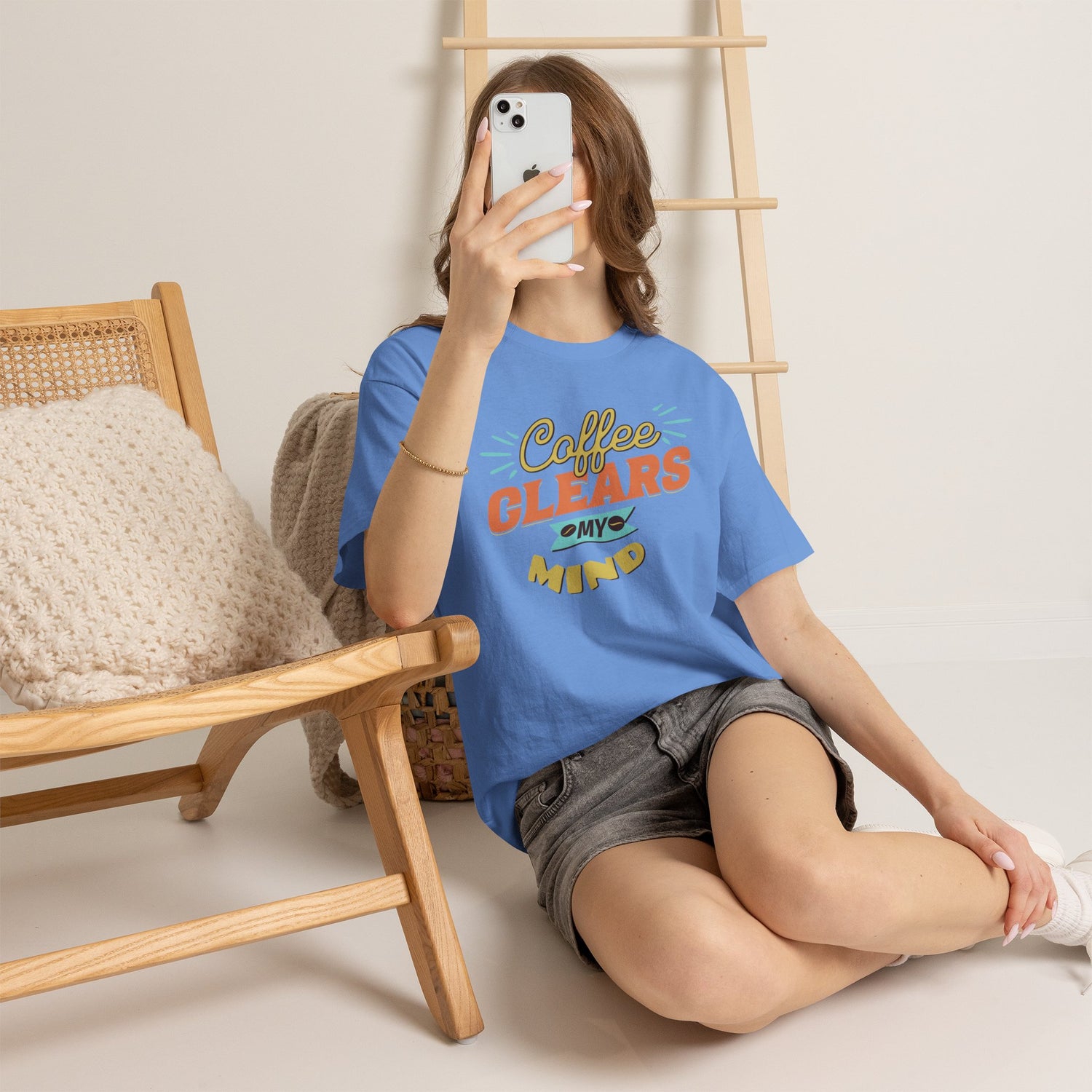 Coffee Clears My Mind T-Shirt — Retro Coffee Lover Tee