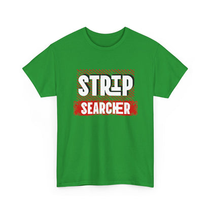 Step Searcher Graphic Tee — Vintage Red Stamped Design