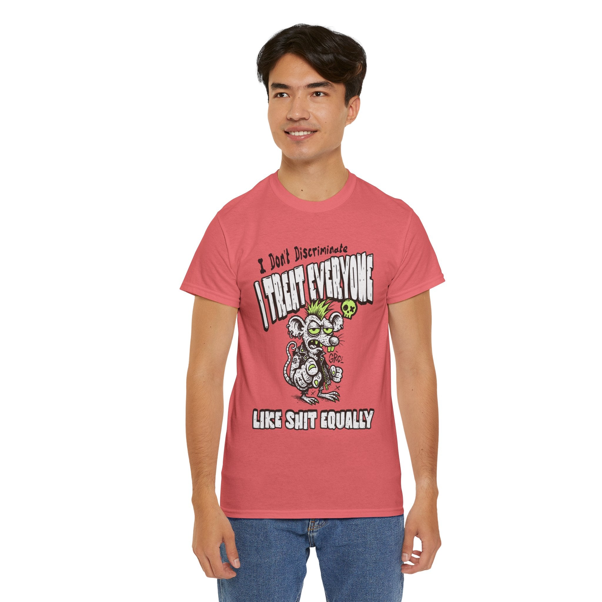 I Treat Everyone Like Shit Equally - Rude Rat Graphic Tee