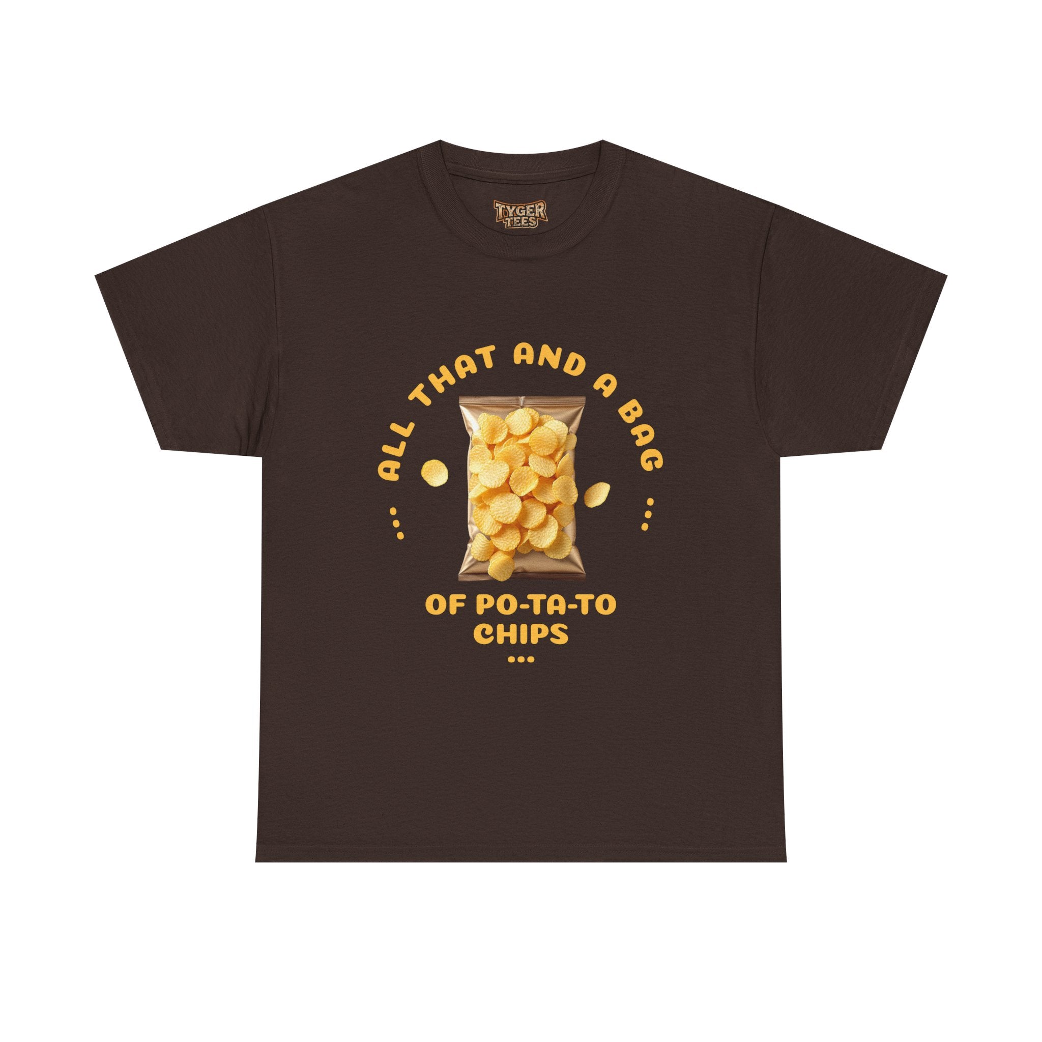 90s Catchphrase Humor Tee - Funny All That And A Bag Of Potato Chips Unisex Heavy Cotton Shirt