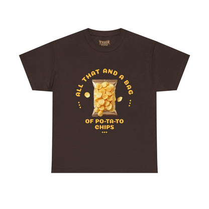 90s Catchphrase Humor Tee - Funny All That And A Bag Of Potato Chips Unisex Heavy Cotton Shirt
