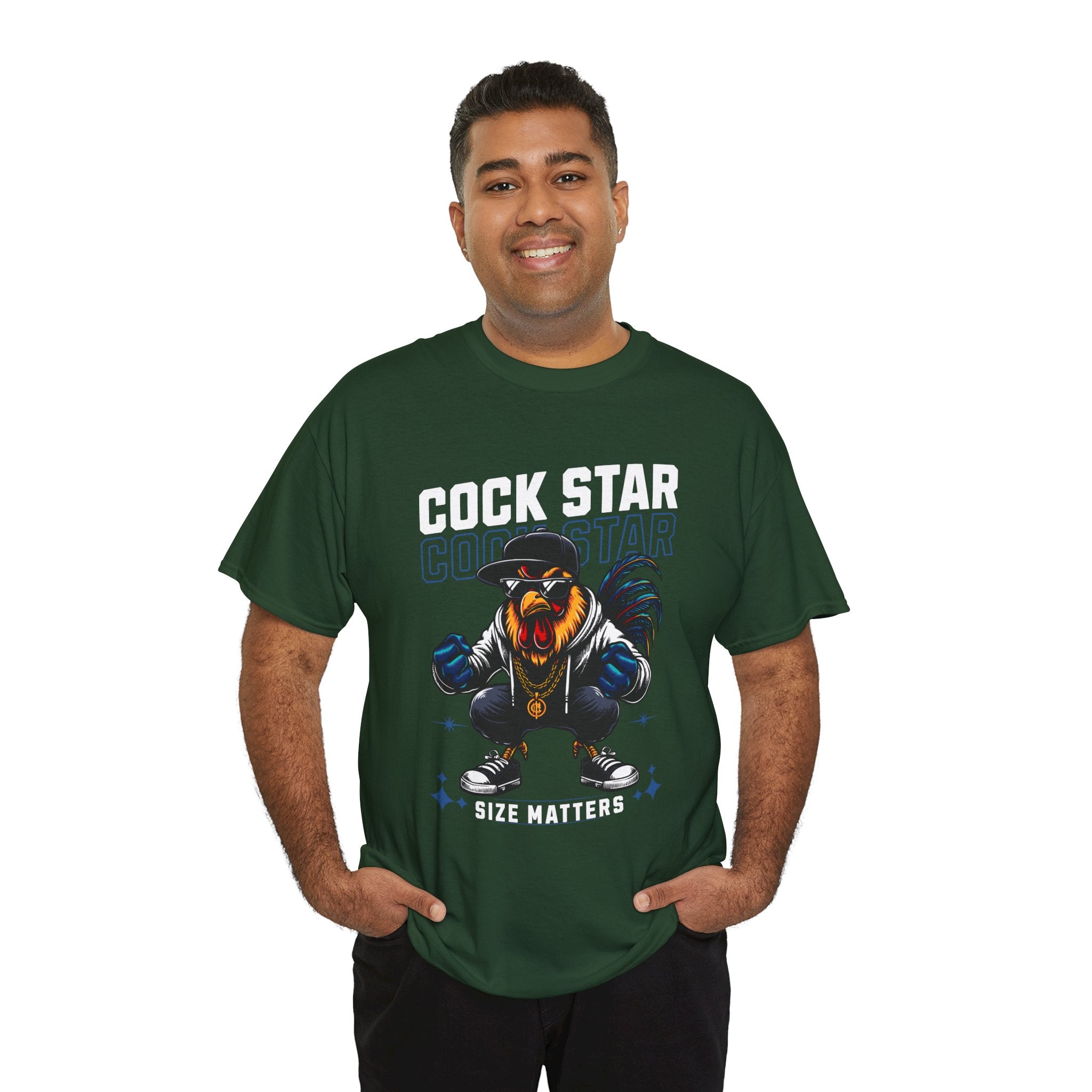 Cock Star Rooster T-Shirt — Size Matters Graphic Tee