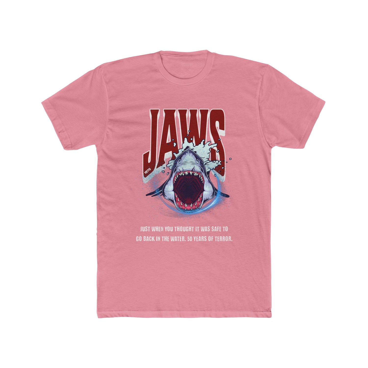 Jaws Movie 50 Years Of Terror Cotton Tee