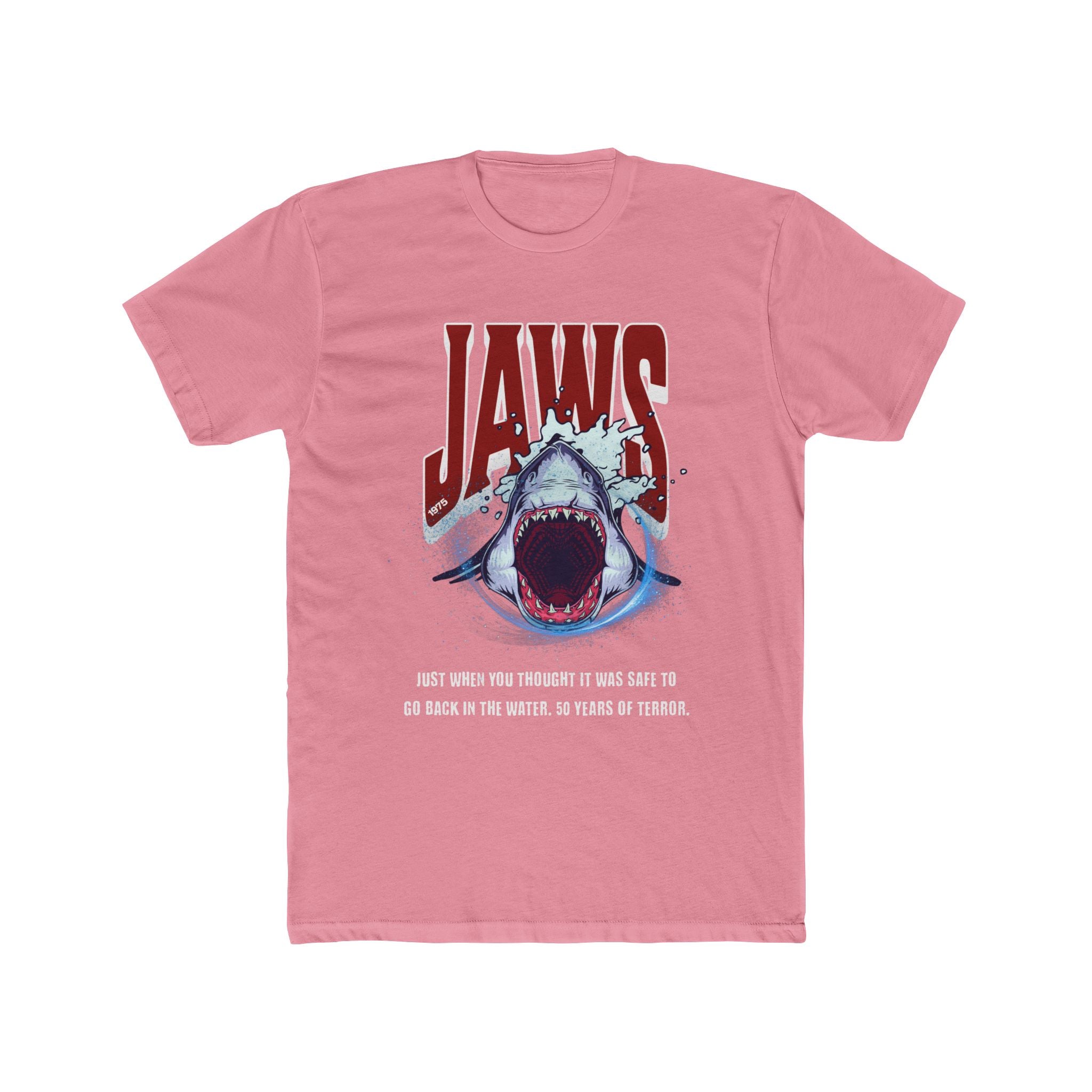 Jaws Movie 50 Years Of Terror Cotton Tee