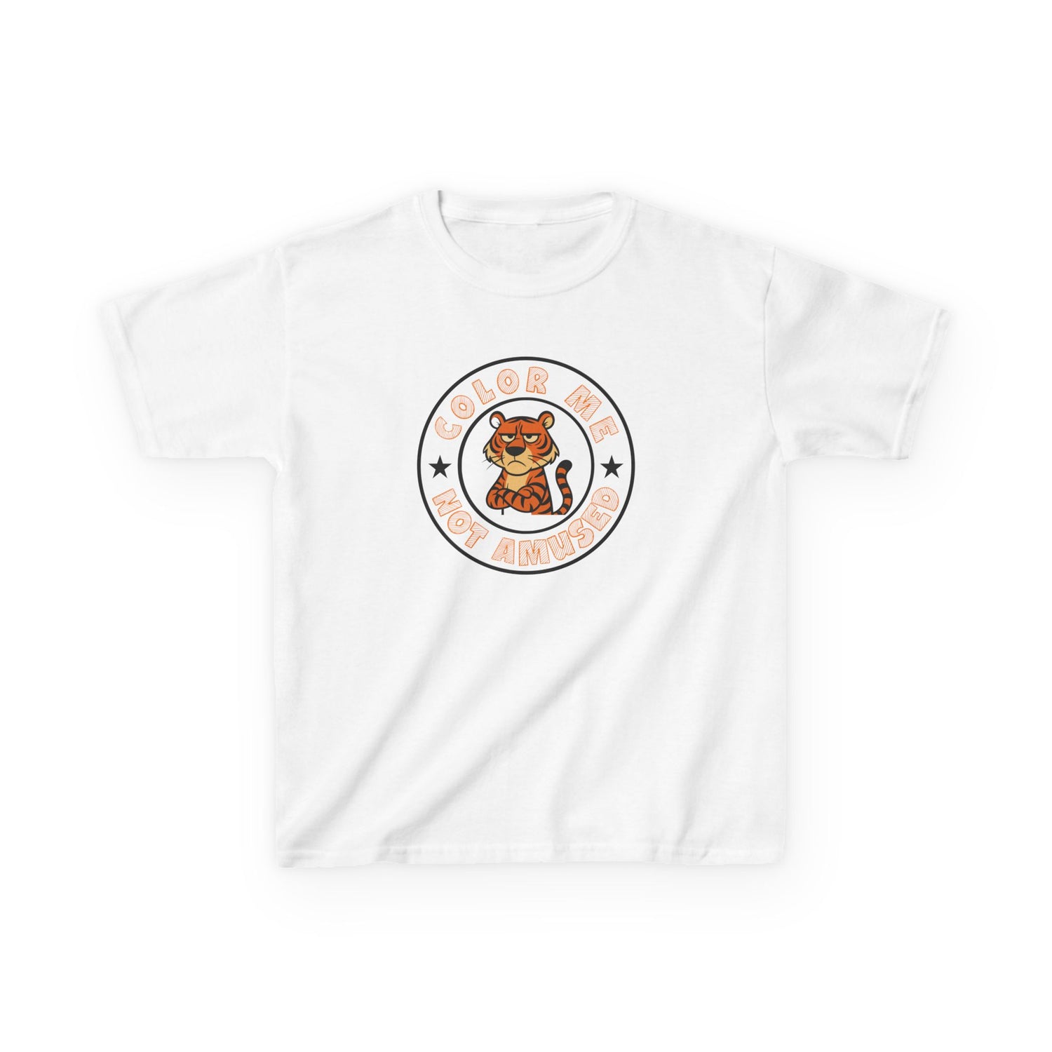 Kids Tee — Color Me Not Amused - Tiger