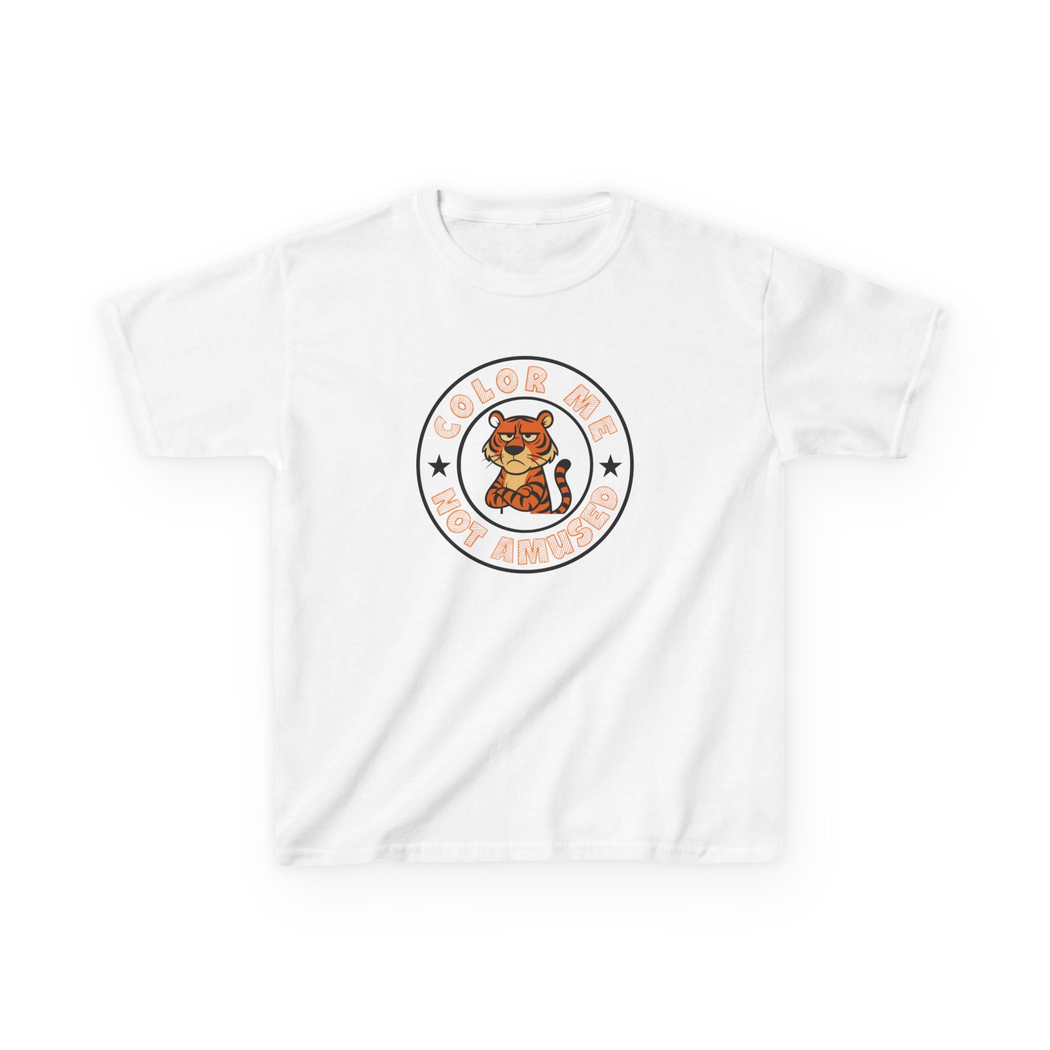 Kids Tee — Color Me Not Amused - Tiger