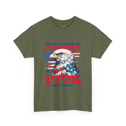1776 Liberty For All T-Shirt — Patriotic American Eagle Independence Day Tee