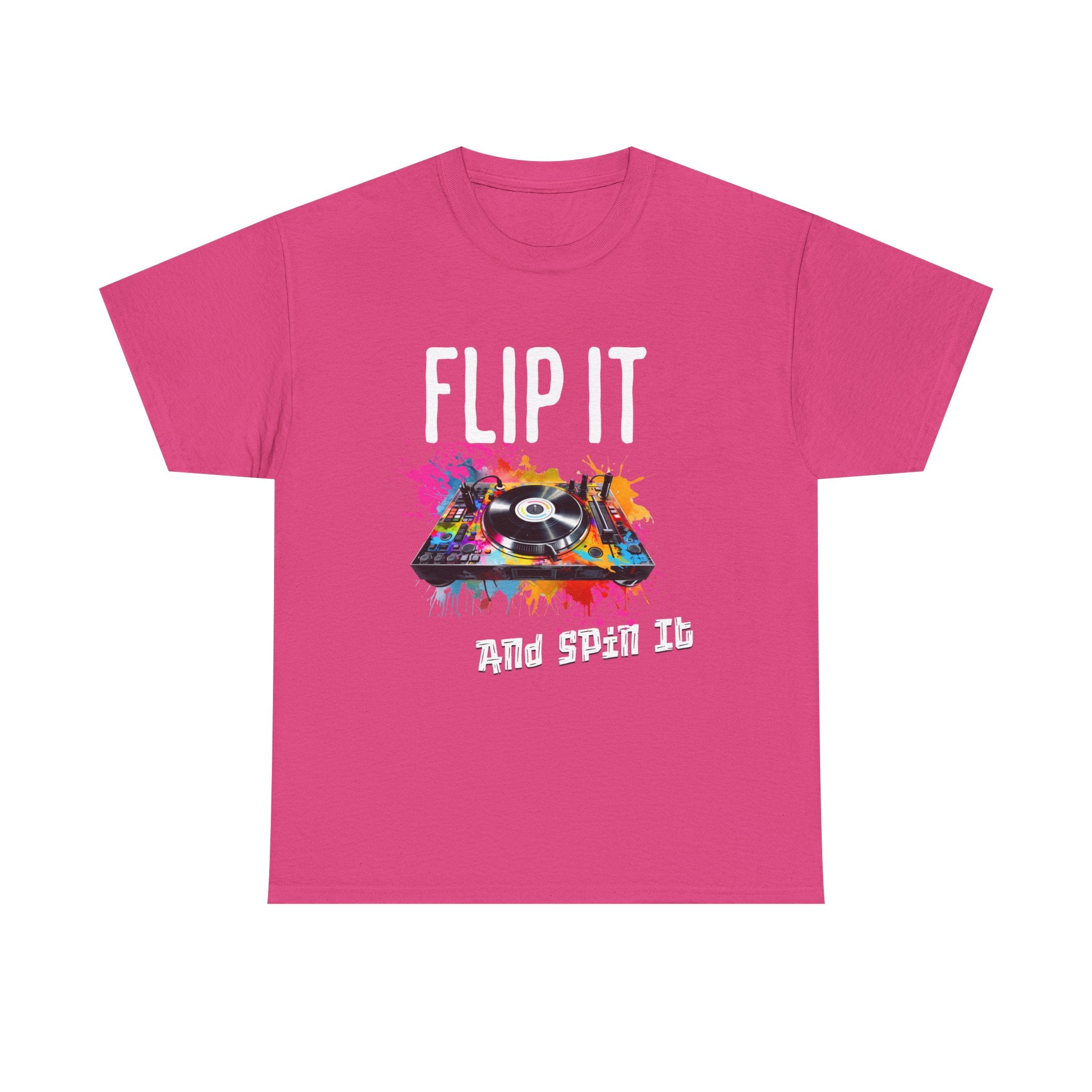 Flip &amp; Spin the Record Unisex Heavy Cotton Tee