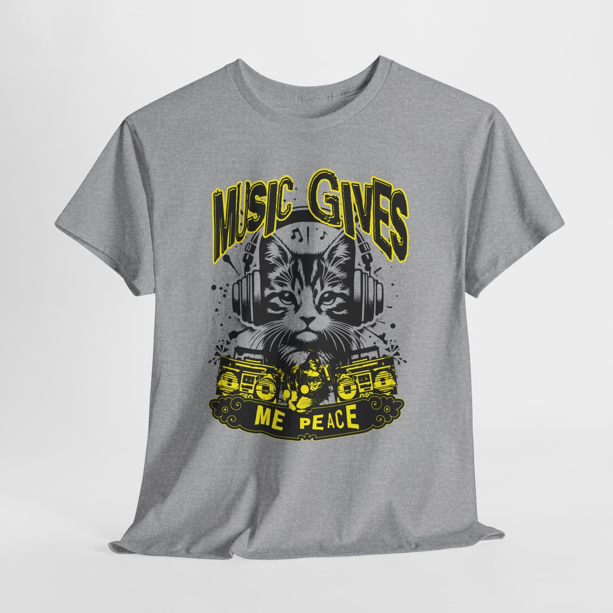 Music Gives Me Peace Cat T-Shirt