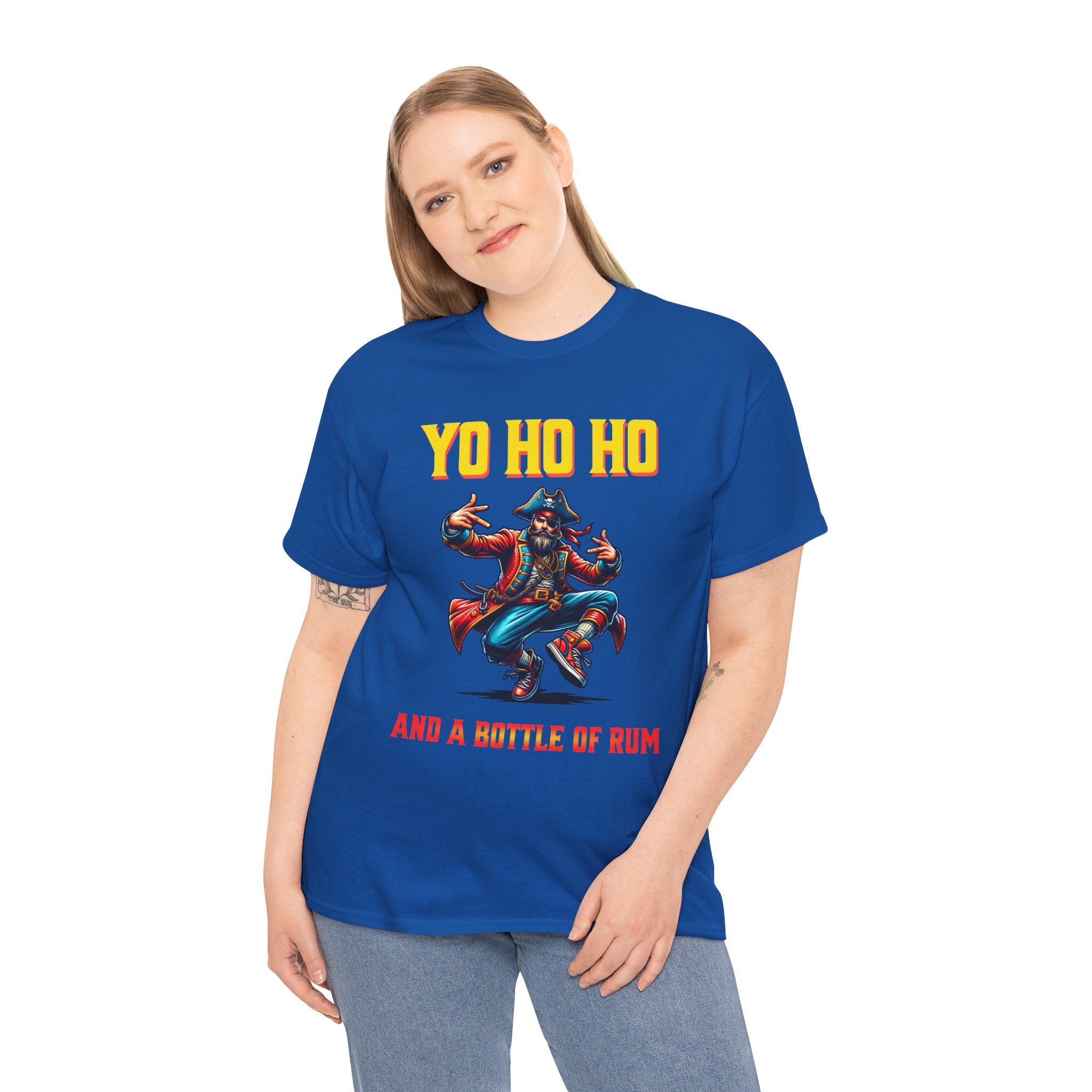 Yo Ho Ho Pirate T-Shirt – "Yo Ho Ho and a Bottle of Rum" Graphic Tee