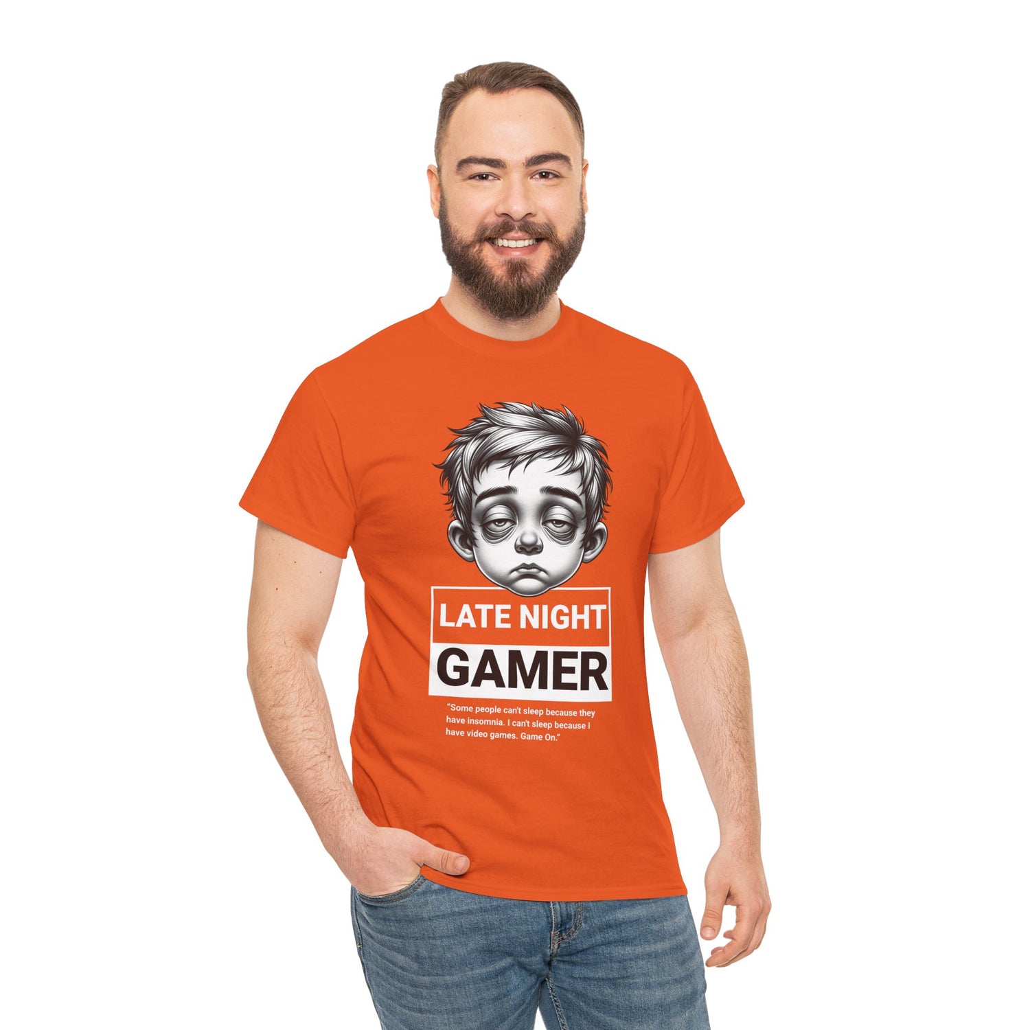 Late Night Gamer T-Shirt — Funny Sleepy Gamer Graphic Tee