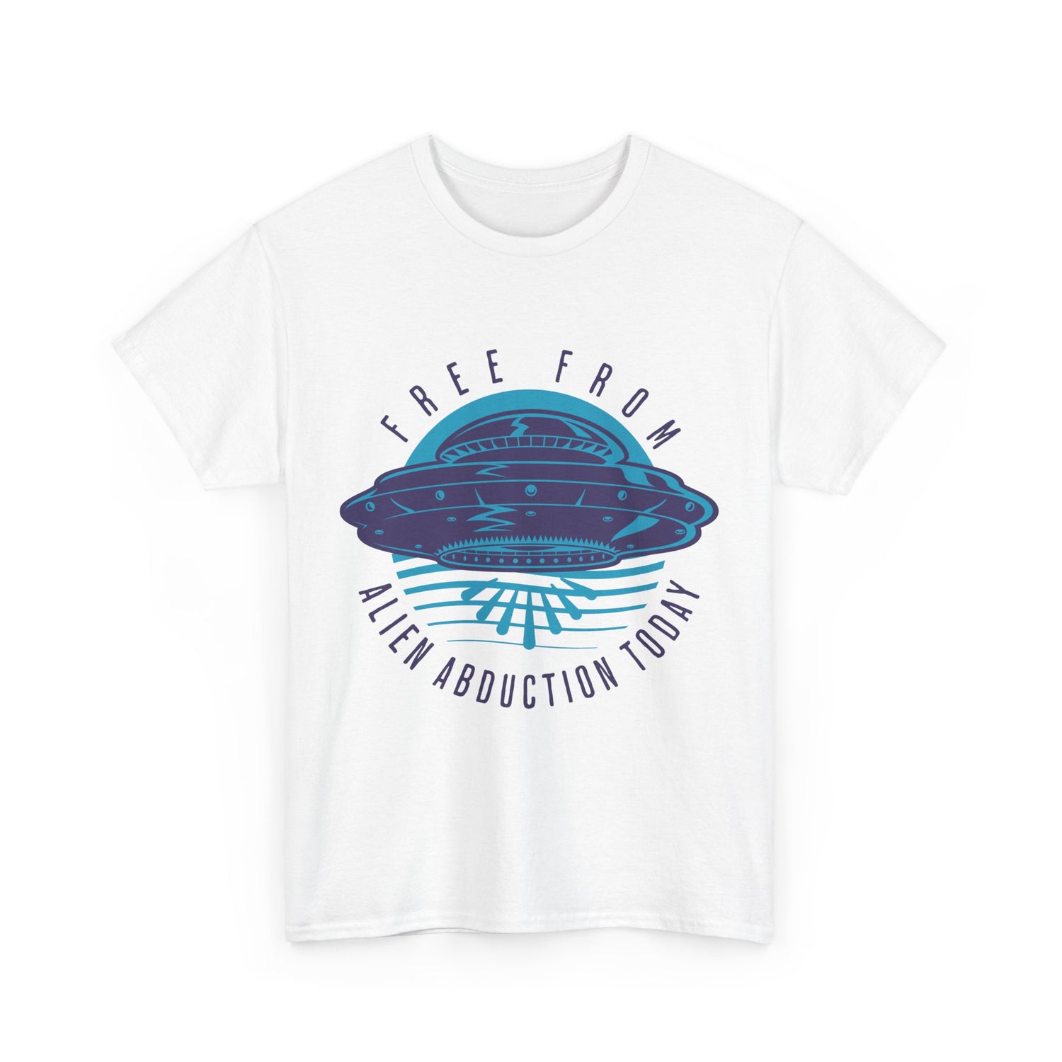 Alien Abduction Tee — "Free From Alien Abduction Today" UFO Graphic Shirt