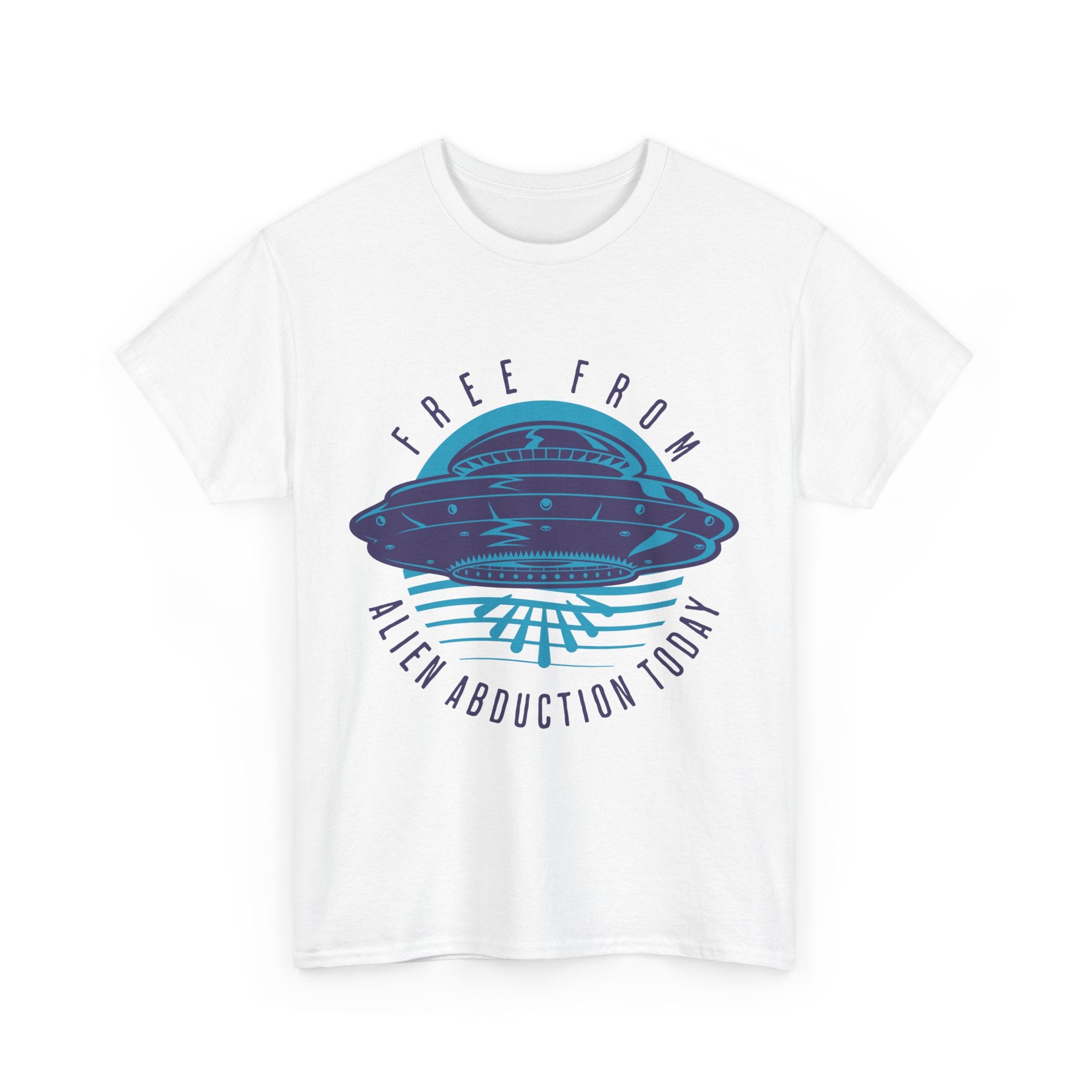 Alien Abduction Tee — "Free From Alien Abduction Today" UFO Graphic Shirt