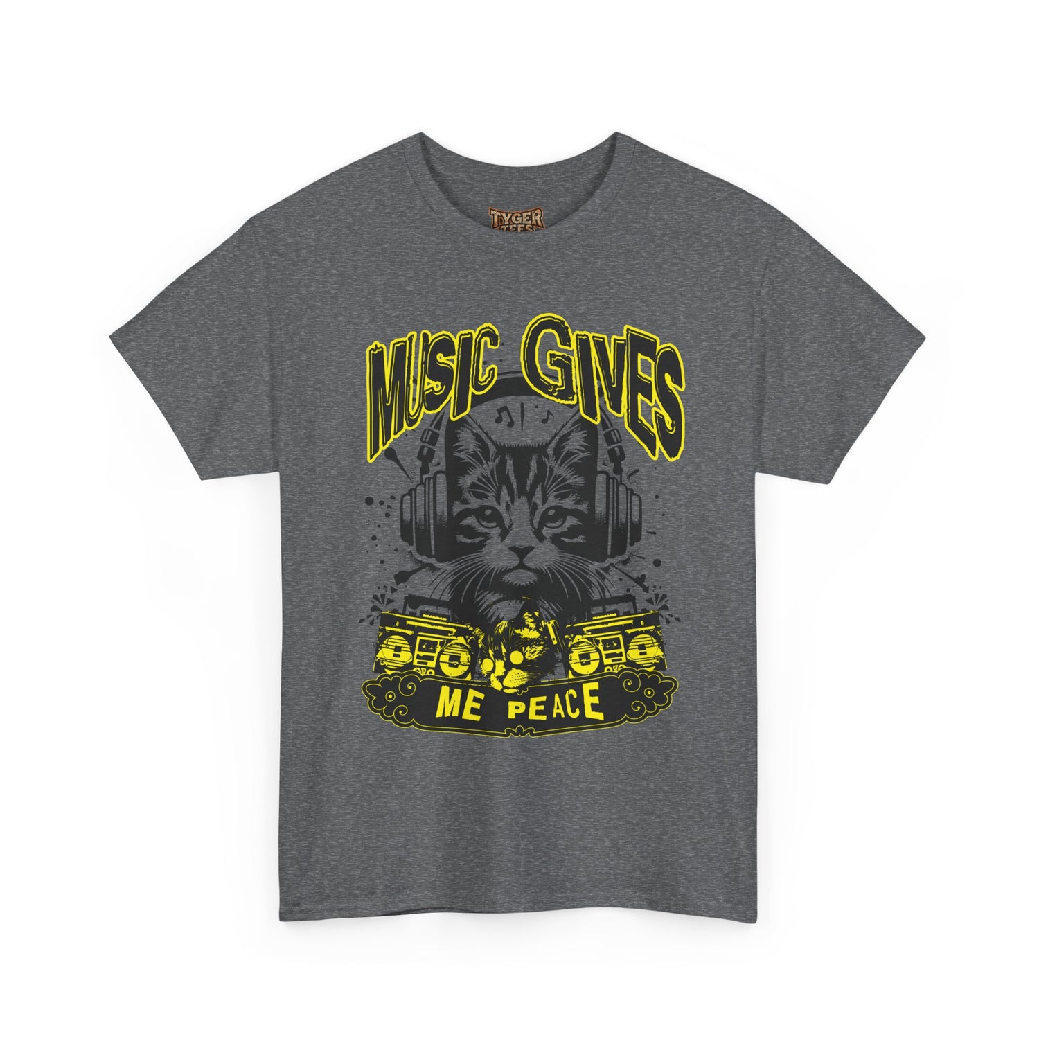 Music Gives Me Peace Cat T-Shirt