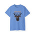 Deer Head Collector Cotton Hunting Tee - Carolina Blue
