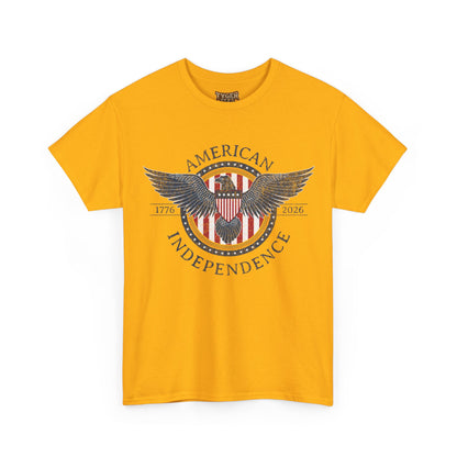 Independence Eagle Tee — American Independence 1776–2026 Vintage Flag Shirt