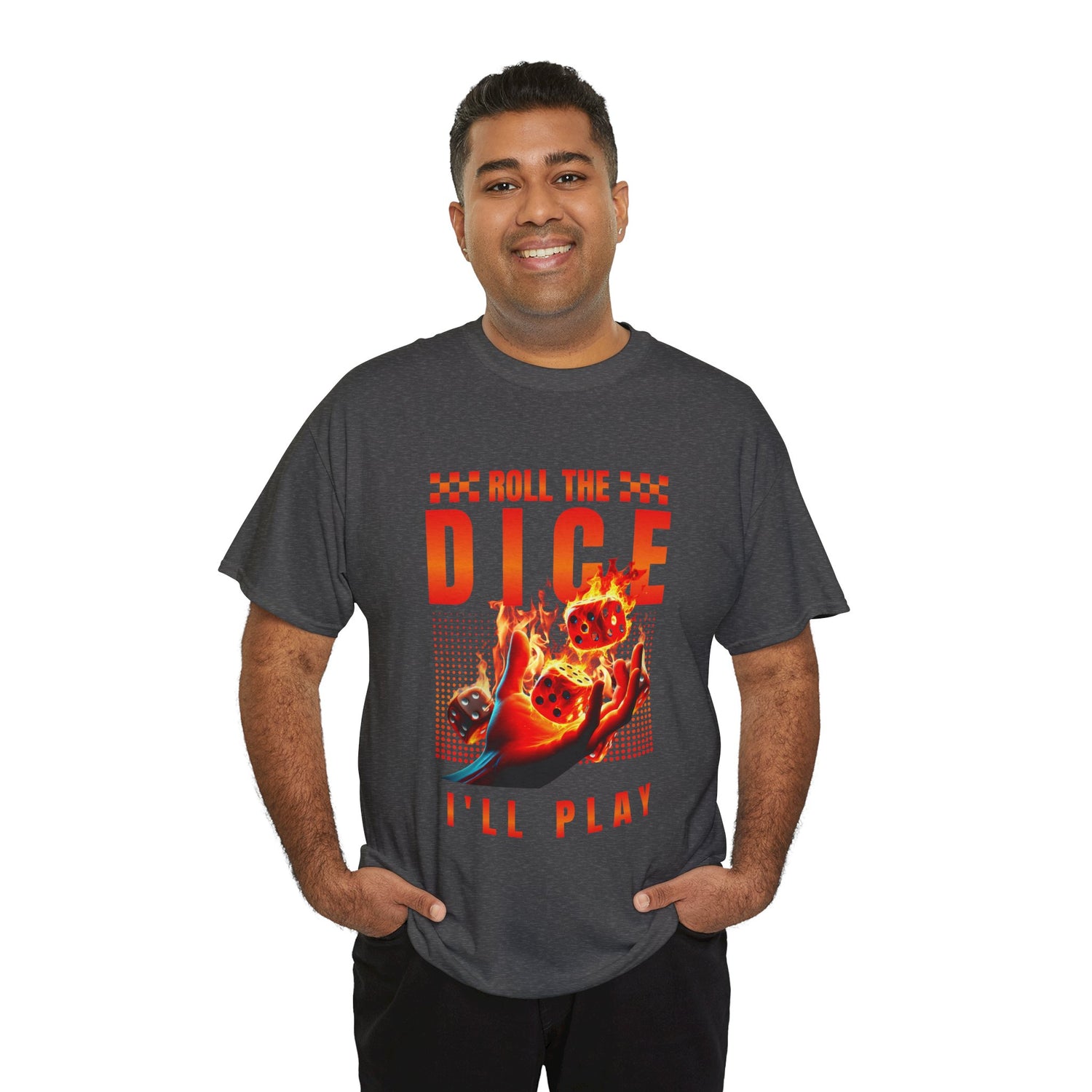 Dice T-Shirt - "Roll the Dice, I’ll Play" Gamer Tee