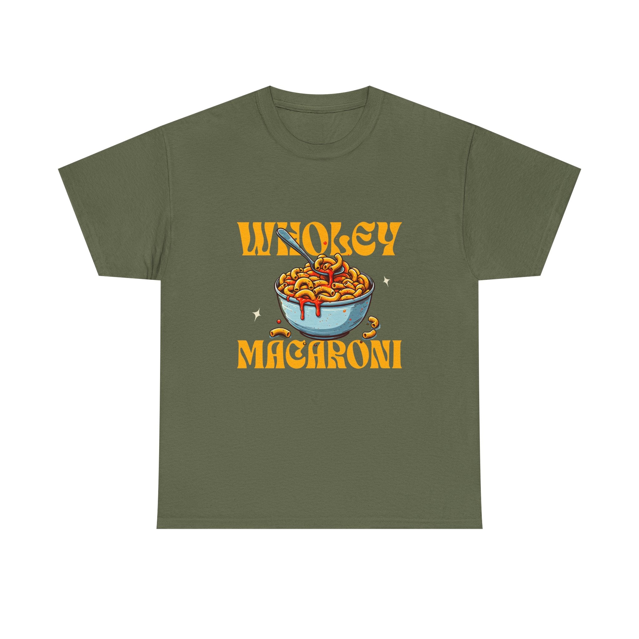 Wholey Macaroni Unisex Tee, Funny T-Shirt, Casual Graphic Shirt, Gift for Pasta Lovers, Foodie Apparel, Comfortable Everyday Wear