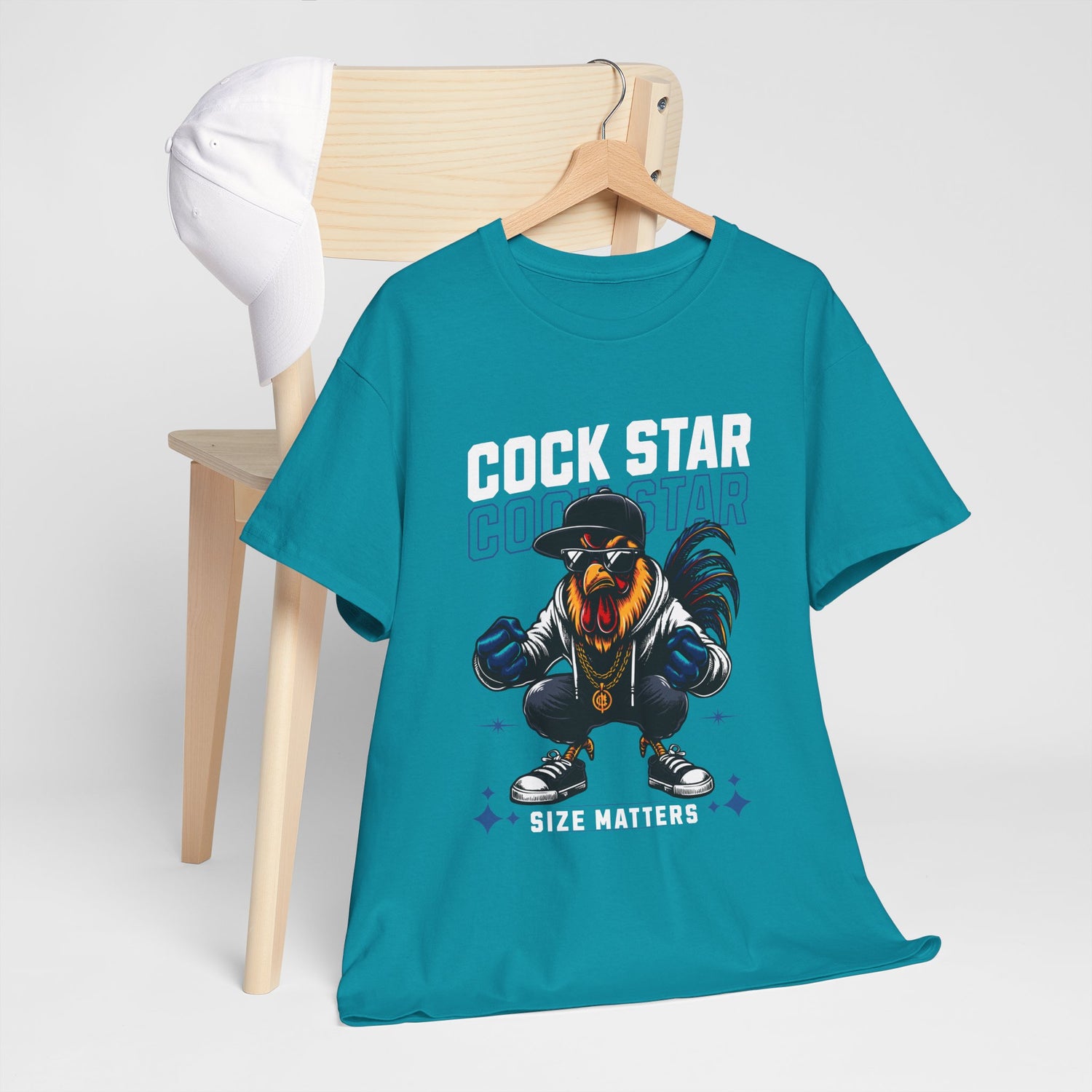 Cock Star Rooster T-Shirt — Size Matters Graphic Tee
